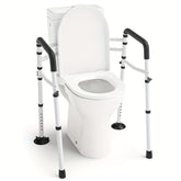 Toilet Safety Rails Non-Slip Base for Bathroom Stability